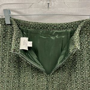 Ann Taylor Loft green wool blend skirt.